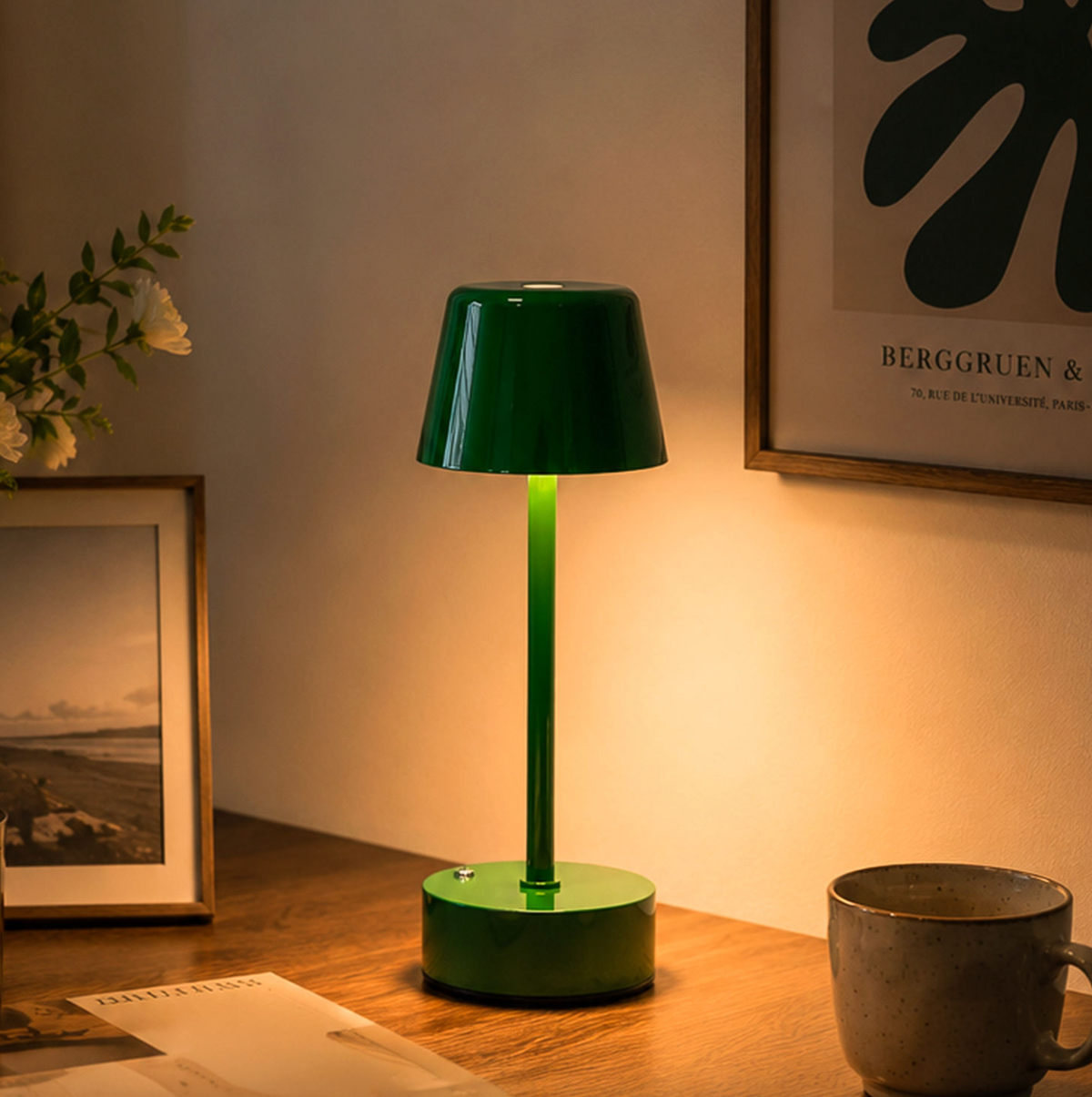 Modern Mushroom LED Table Lamp – Touch Control Wireless Dimmable Night Light