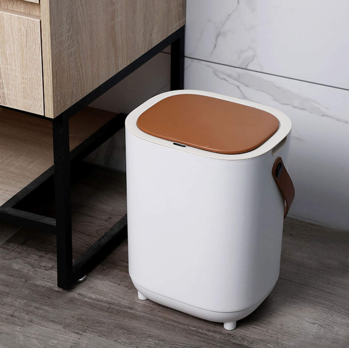 Smart Bathroom Waste Bin – Modern Household Trash Can with Compact Design