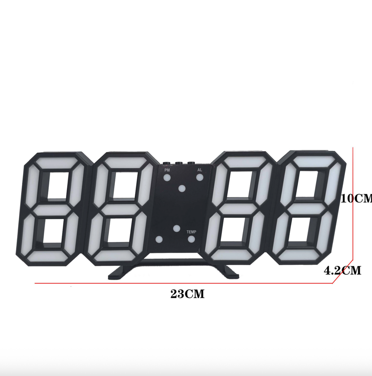Modern 3D LED Alarm Clock – Digital Desk & Wall Night Light with Remote Control
