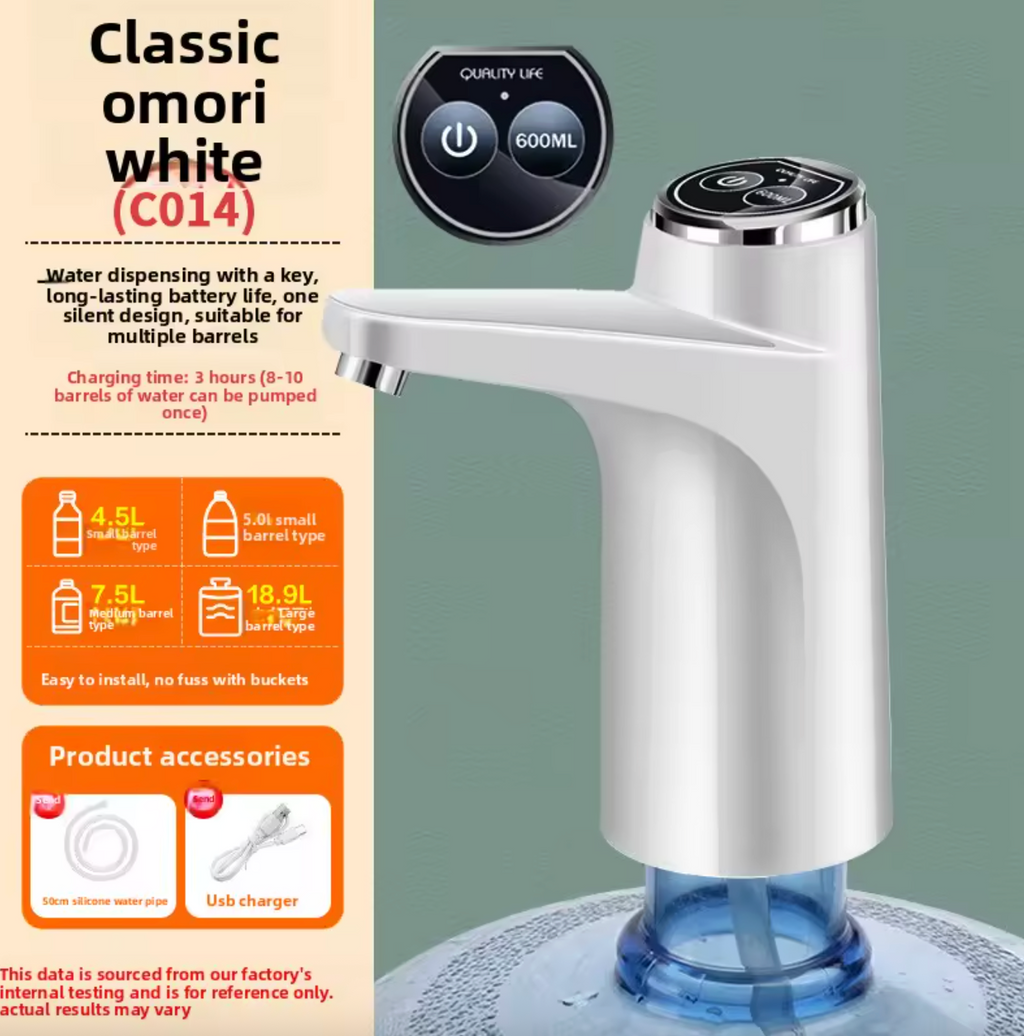 USB Rechargeable Automatic Water Bottle Pump – Portable Electric Water Dispenser
